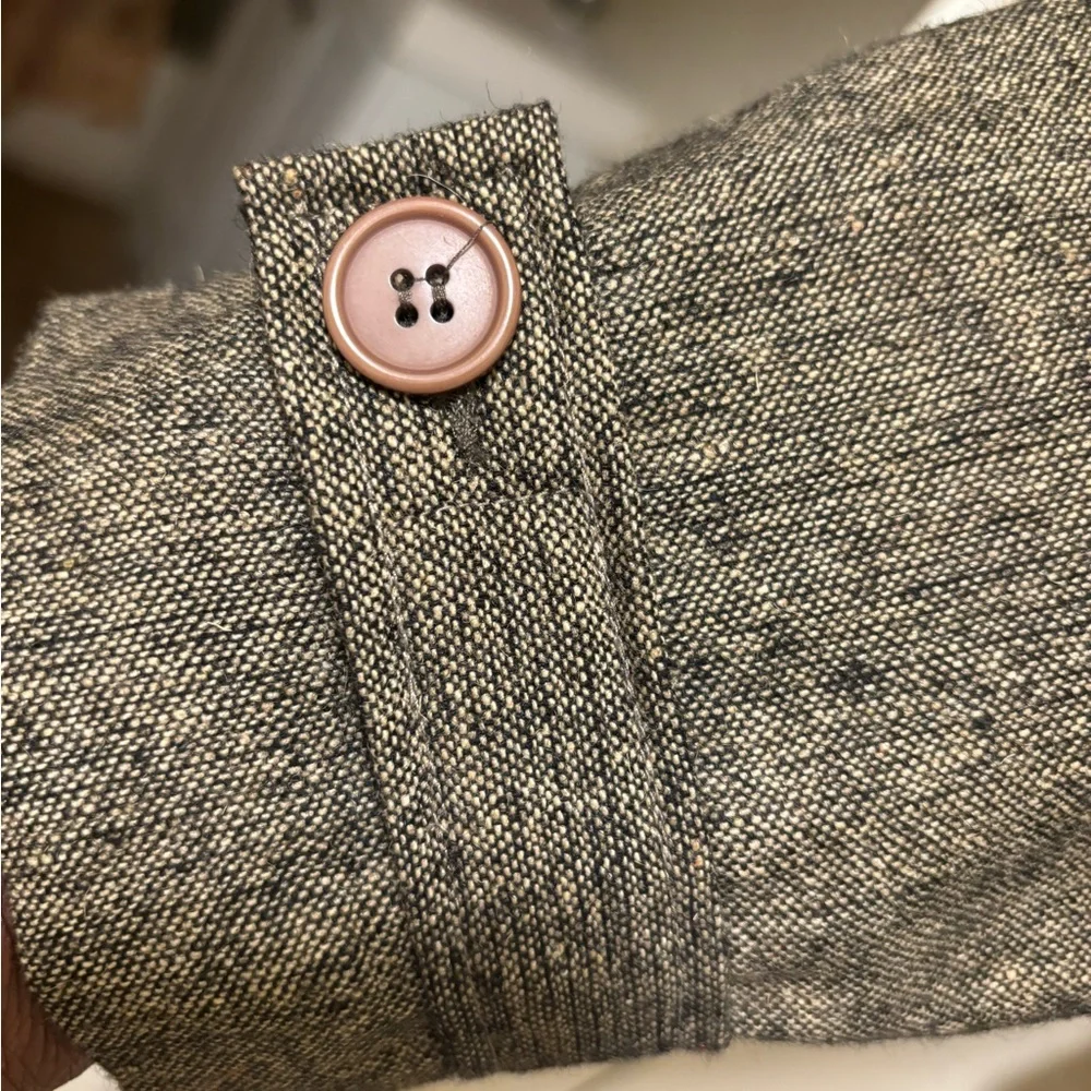 Venessa Tweed Long Sleeve Double Breasted Pantsuit Women's Size M Black/Tan - Picture 11 of 15